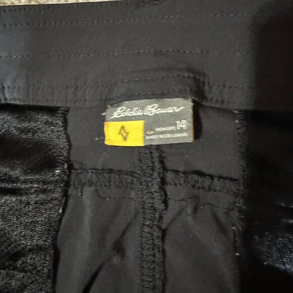 Eddie Bauer Women’s Size 14 Black Nylon Stretch Hiking Pants Outdoor - Picture 7 of 14